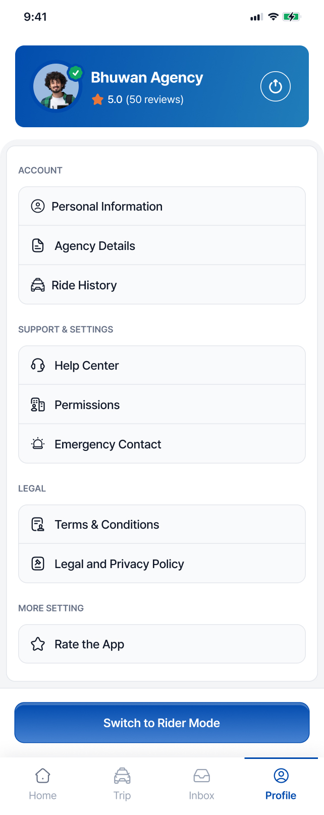 Agency Panel Dashboard